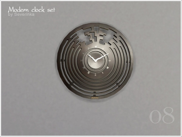Sims 4 — Modern clock 08 by Severinka_ — Wall clock in modern style of the original form version 08 1 color