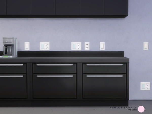 Sims 4 — Nightlight Switch Set by DOT — Nightlight Switch Set Lights. Modern and Contemporary Lighting for every room in