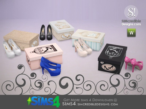 Sims 4 — Glory Shoes and box *decor* by SIMcredible! — by SIMcredibledesigns.com available at TSR __________________ * 5