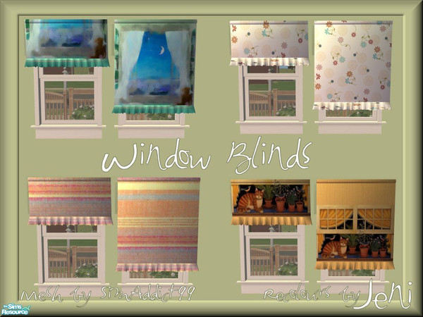 Sims 2 — Window Blinds by jeni — Some more choices of and for your windows.
