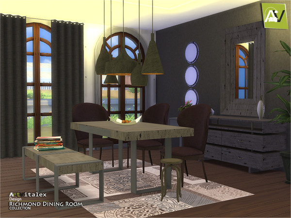Sims 4 — Richmond Dining Room by ArtVitalex — - Richmond Dining Room - ArtVitalex@TSR, Jul 2015 - All objects three has a