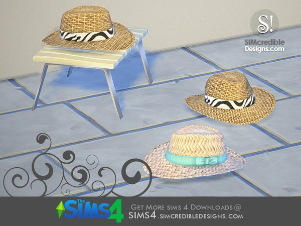 Sims 4 — Summer Illusion hat by SIMcredible! — by SIMcredibledesigns.com available at TSR __________________ * 2 colors