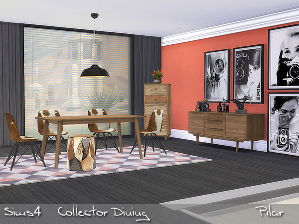 Sims 4 — Collector Dining by Pilar — Mix of styles, current furniture, a vintage note and an exotic touch