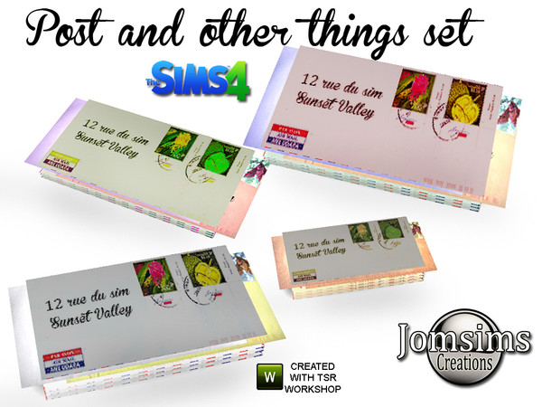 Sims 4 — post and other things letters deco 2 stockable by jomsims — post and other things letters deco 2 stockable