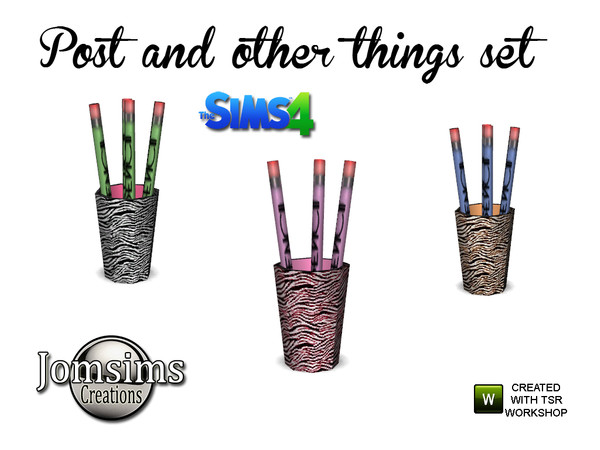 Sims 4 — post and other things pencils by jomsims — post and other things pencils