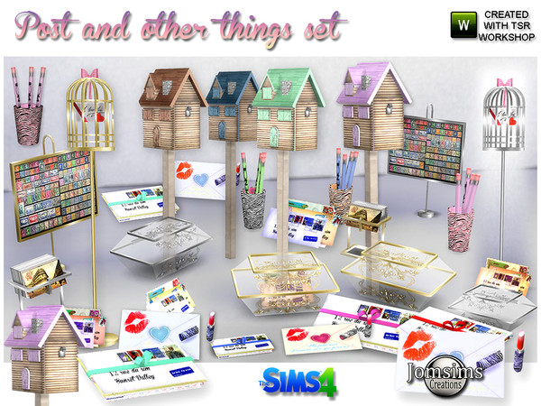 Sims 4 — Post and other things set by jomsims — Tinkabell asked me if I could create.some objects on the postal