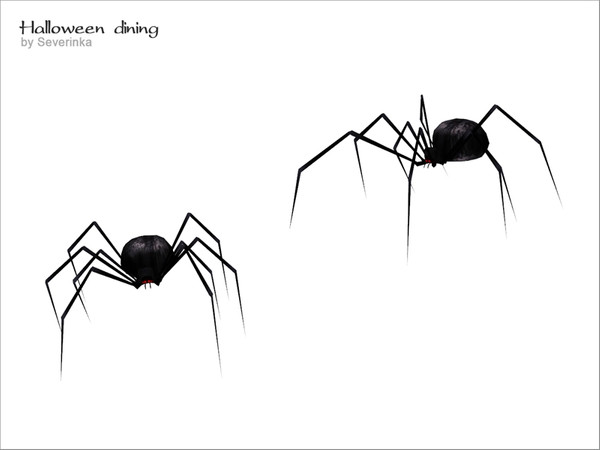 Sims 4 — Halloween dining - Spider by Severinka_ — Big spider (decor) A set of 'Halloween' 1 color
