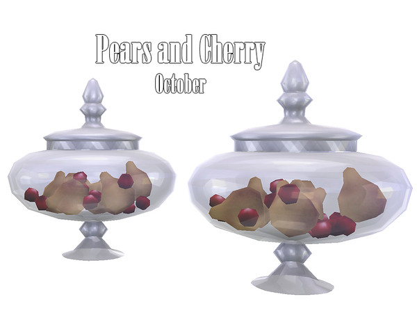 Sims 4 — October Pears by Kiolometro — North warm furniture. Fur is combined with Hallowe'en decorations. Scary stuff
