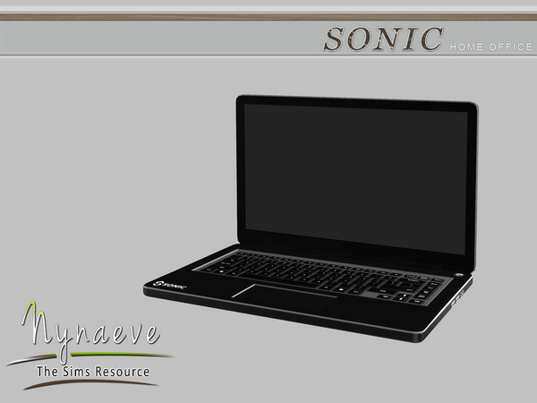 Sims 4 — Sonic Laptop by NynaeveDesign — Sonic Home Office - Laptop Located in: Electronics - Computers Price: 1000