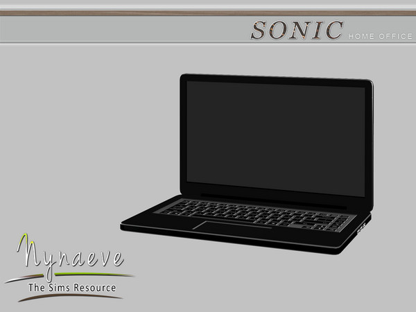 Sims 3 — Sonic Laptop by NynaeveDesign — Sonic Home Office - Laptop Located in: Electronics - Computers Price: 1000