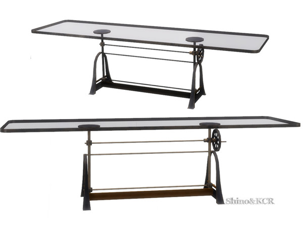 Sims 4 — Loft Dining - Diningtable 3x1 by ShinoKCR — Restauration with Glasstop