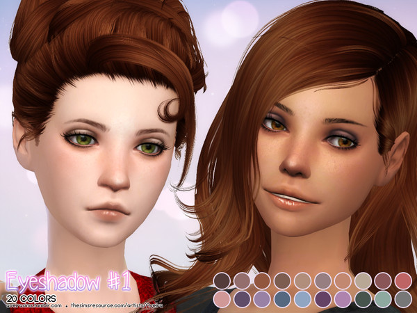 Sims 4 — Eyeshadow #1 by Aveira — - 20 Colors - Standalone and Custom Thumbnail - Works with all skin overlays - Teen to