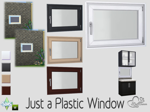 Sims 4 — 1x1 Counter Left by BuffSumm — For Counters with Backdrop! Part of the 'Just a Plastic Window' Set.