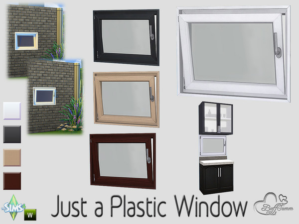 Sims 4 — 1x1 Counter Right Open by BuffSumm — For Counters with Backdrop! Part of the 'Just a Plastic Window' Set