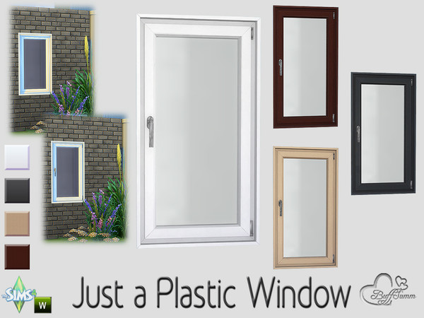 Sims 4 — 1x1 Left by BuffSumm — Part of the 'Just a Plastic Window' Set