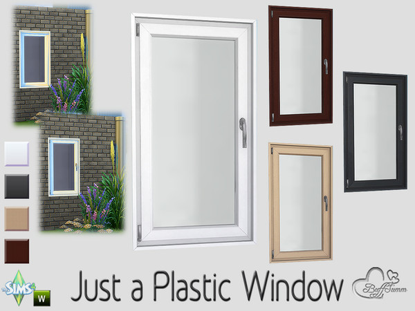 Sims 4 — 1x1 Right by BuffSumm — Part of the 'Just a Plastic Window' Set