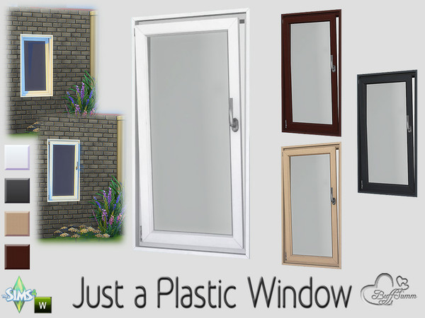 Sims 4 — 1x1 Right Open by BuffSumm — Part of the 'Just a Plastic Window' Set