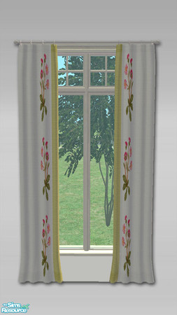 Sims 2 — St Albans Curtains - Mesh by Shakeshaft — Part of a simple yet stylish range made from solid white wood and