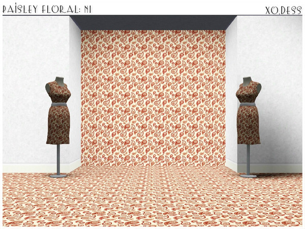 Sims 3 — Paisley Floral_Texture. by Xodess — Paisley Floral Texture... part of the - Dess_RF_SET. - N1. How to find it in