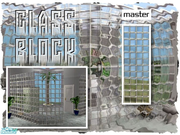 Sims 2 — Glass Block Window MASTER MESH by Cyclonesue — A full-height window made of 3D glass block. This is the MASTER