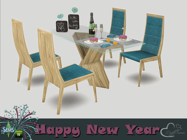 Sims 4 — New Year 2016 Dining by BuffSumm — May your New Year be filled with adoration, happiness, warmth, and cheer; and
