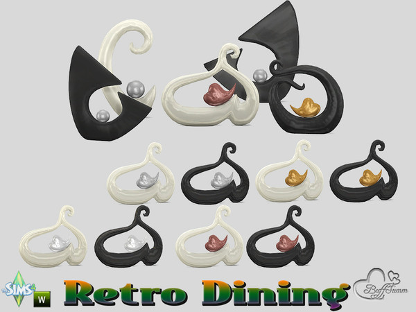 Sims 4 — Retro Dining Figurine v2 by BuffSumm — Traveling back in time.... Retro Dining... Stylish, Colorful, just Retro
