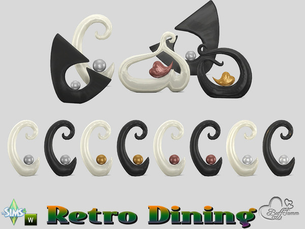 Sims 4 — Retro Dining Figurine v3 by BuffSumm — Traveling back in time.... Retro Dining... Stylish, Colorful, just Retro