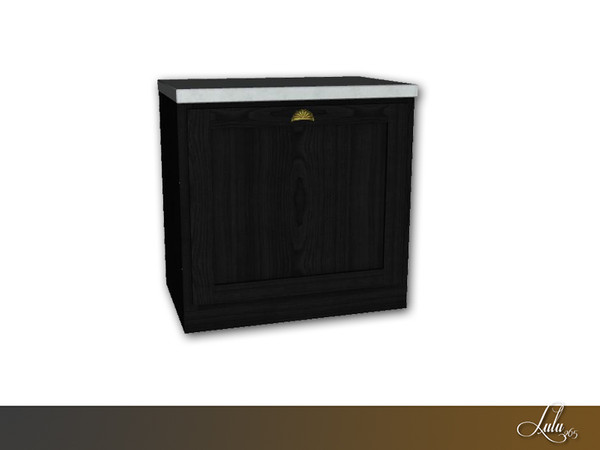 Sims 3 — Ebony Kitchen Counter Base by Lulu265 — Part of the Ebony Kitchen Set Fully CAStable