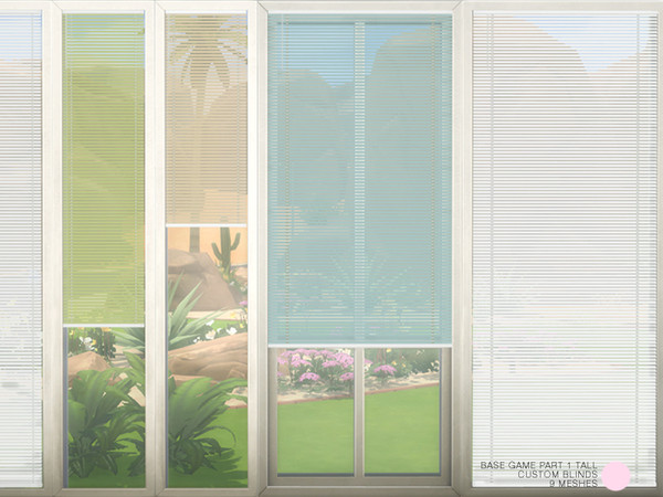 Sims 4 — Custom Blinds Tall by DOT — Custom Blinds Tall. Contemporary and Traditional Cordless Two Tone Blinds, shown