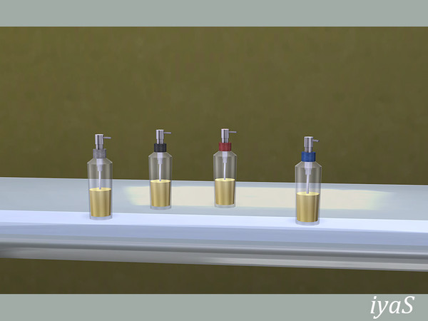 Sims 4 — Lotion Dispenser by soloriya — Glass lotion dispenser with a pump made with glass and high quality steel. Part