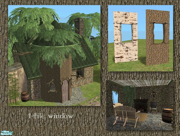 Sims 2 — Tree Window (1 tile) by Cyclonesue — Straight version - don't forget to download the diagonal. Requires the