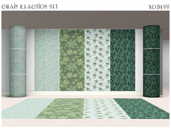 Sims 3 — Chain Reaction SET. by Xodess — This set consists of four lovely textures/patterns... How to find them in game: