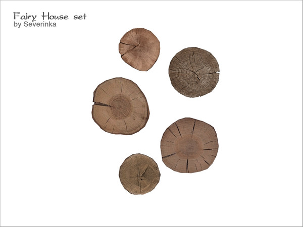 Sims 4 — [FairyHouse] Wooden road 01 by Severinka_ — Garden road of wooden stumps. From the set of 'Fairy House' 1 color 