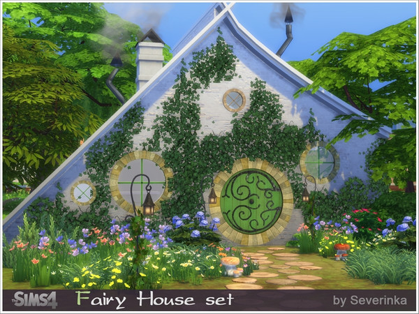 Sims 4 — Fairy House set by Severinka_ — A set of building objects and decor to design a house in the style of fantasy.