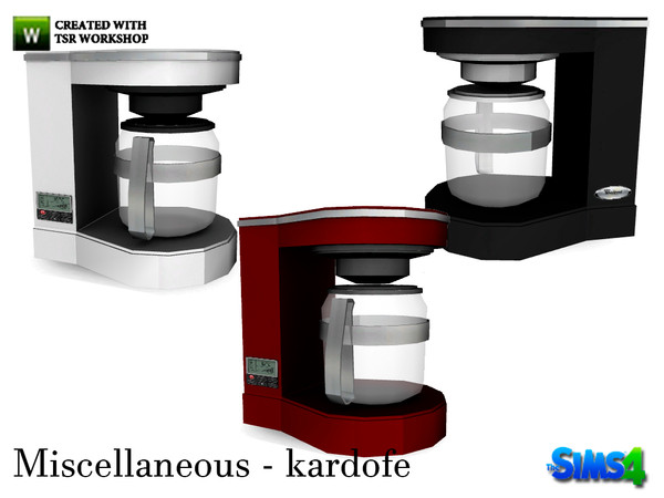Sims 4 — kardofe_Miscellaneous_Coffee maker by kardofe — Filter coffee machine, only decorative 