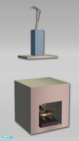 Sims 2 — Symphony  Fire 1 Tile - Vase 06 by Shakeshaft — Part of a new mesh set, set high standards with the Symphony