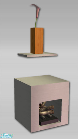 Sims 2 — Symphony  Fire 1 Tile - Vase 04 by Shakeshaft — Part of a new mesh set, set high standards with the Symphony