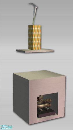 Sims 2 — Symphony  Fire 1 Tile - Vase 02 by Shakeshaft — Part of a new mesh set, set high standards with the Symphony