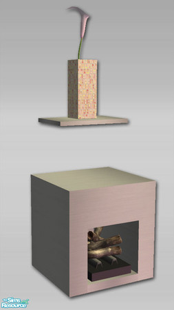 Sims 2 — Symphony  Fire 1 Tile - Vase 01 by Shakeshaft — Part of a new mesh set, set high standards with the Symphony