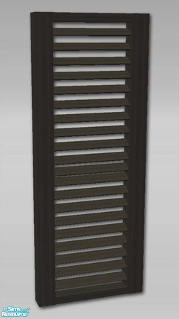Sims 2 — Louvre Partition - Black by Shakeshaft — Part of a set of 4 Louvre Partition/Fence, full wall height, add a