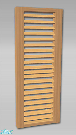 Sims 2 — Louvre Partition - Lightwood by Shakeshaft — Part of a set of 4 Louvre Partition/Fence, full wall height, add a