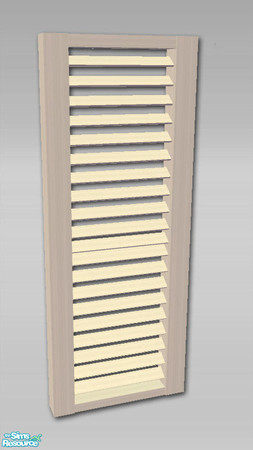 Sims 2 — Louvre Partition - White by Shakeshaft — Part of a set of 4 Louvre Partition/Fence, full wall height, add a
