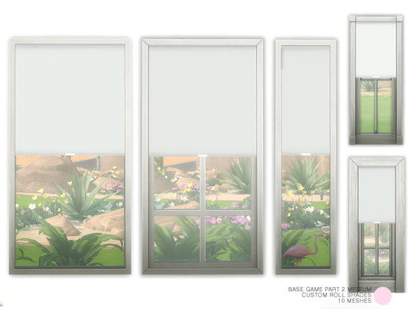 Sims 4 — Custom Roll Shades Medium by DOT — Custom Roll Shades Medium. Contemporary and Traditional Spring Loaded Roll