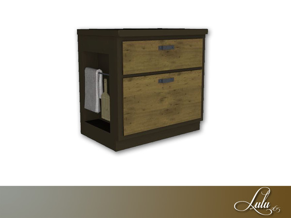 Sims 3 — Loft Kitchen End Counter by Lulu265 — Part of the Loft Kitchen Set Fully CAStable