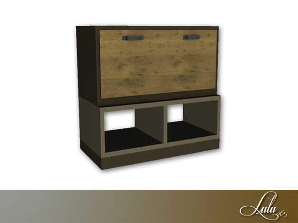Sims 3 — Loft Kitchen Pot Storage Counter by Lulu265 — Part of the Loft Kitchen Set Fully CAStable