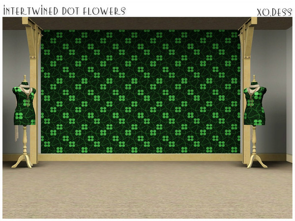 Sims 3 — Intertwined Dot Flowers_PATTERN. by Xodess — This pattern/texture is part of my - INTENSITY - set N1. How to