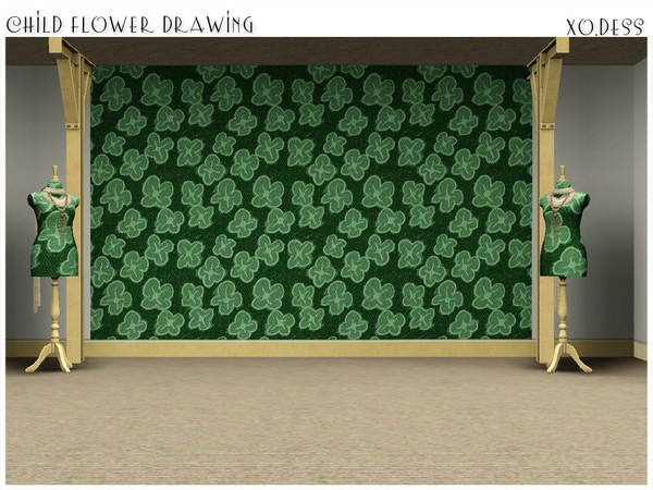 Sims 3 — Child Flower Drawing_PATTERN. by Xodess — This pattern/texture is part of my - INTENSITY - set N1. How to find