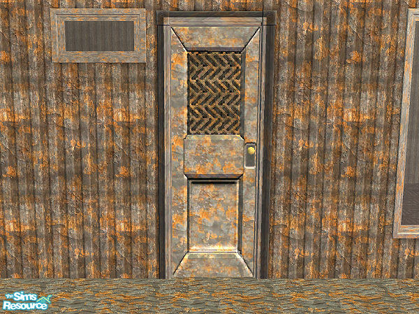 Sims 2 — Rusty door by hatshepsut — Part of the Rusty Build Set.
