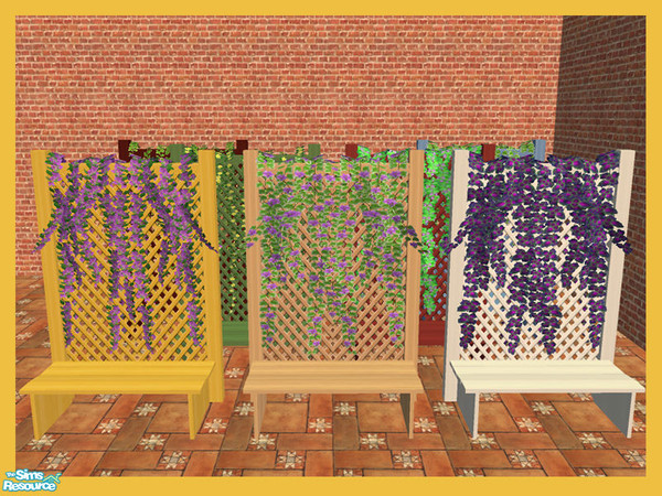 Sims 2 — Trellis Bench - Climber 01 by simscom — Brought to you by the Sims2 Community Project....Please enjoy this set