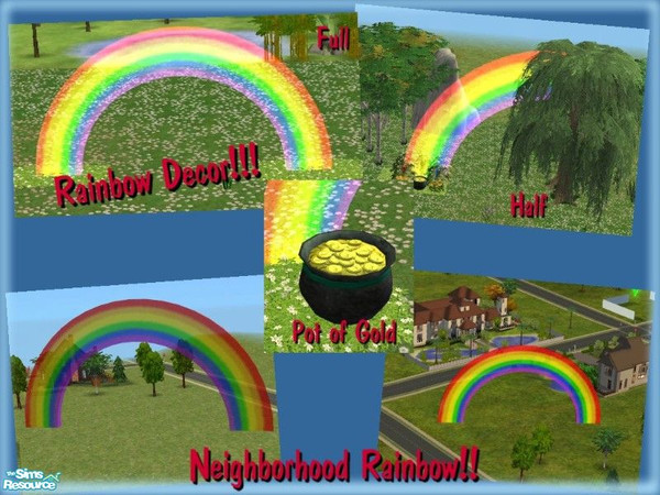 Sims 2 — Half Rainbow Mesh by simscom — Brought to you by the Sims2 Community Project...Please enjoy this set we have